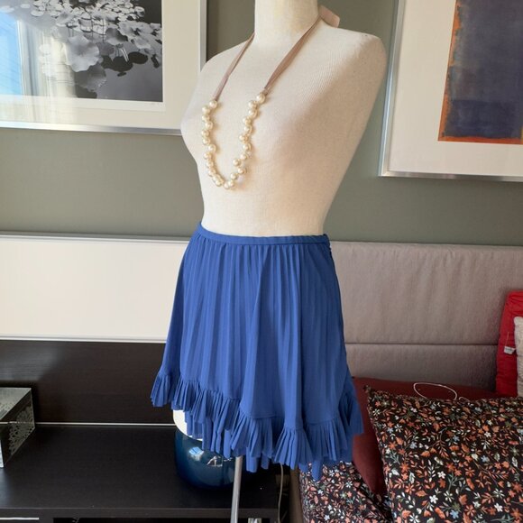 - Banana Republic Tiered Electric Pleated Skirt Royal Blue Flowy US 4 - 1H2785 - Picture 7 of 9